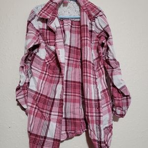 No boundaries pink lace long sleeve shirt